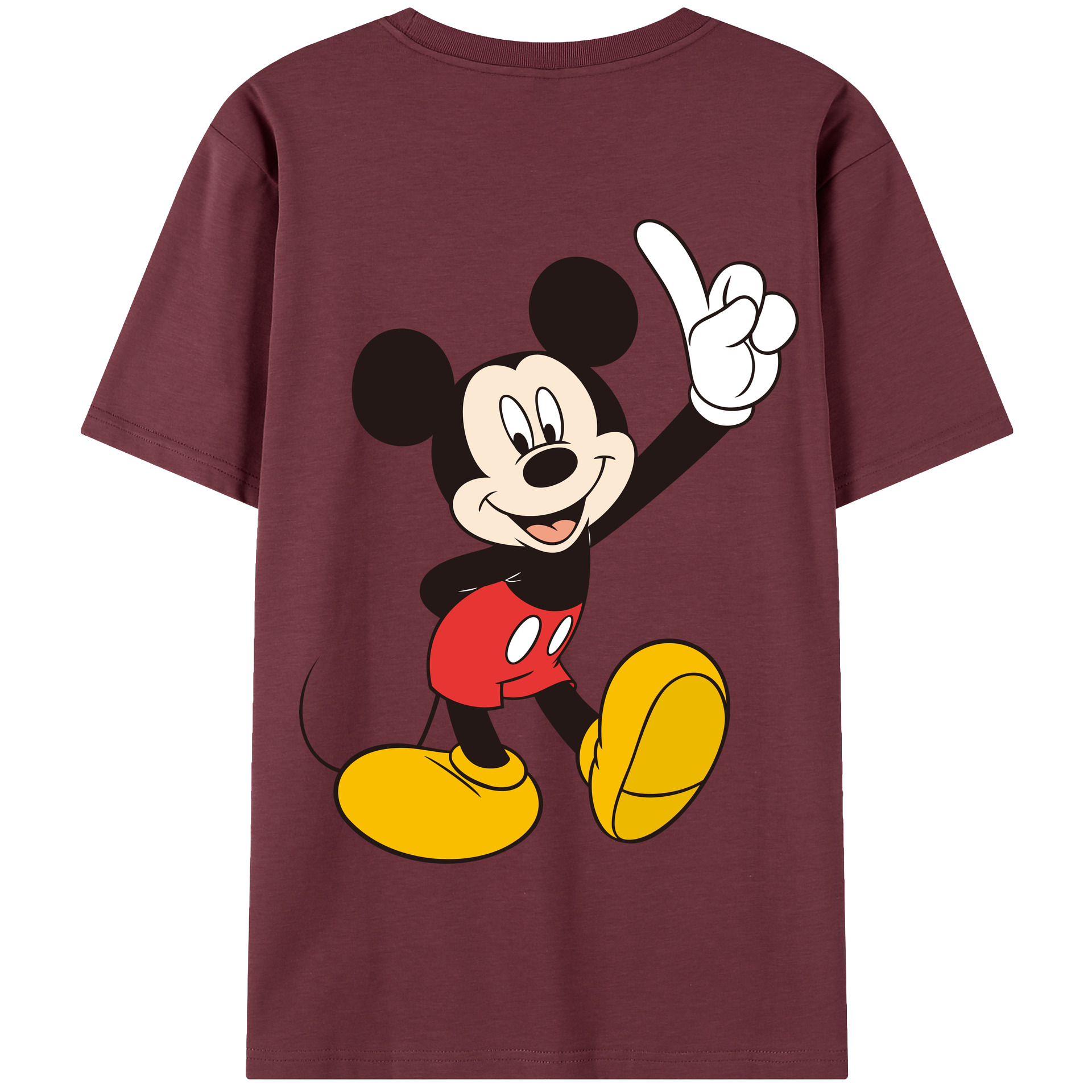 （画像用） ミッキーマウス Mickey Mouse 綿100％半袖Tシャツ（背面プリント）